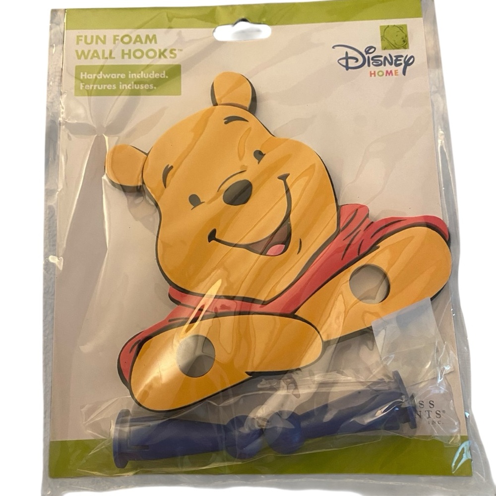 Disney Home Winnie the Pooh Fun Foam Wall Hooks
